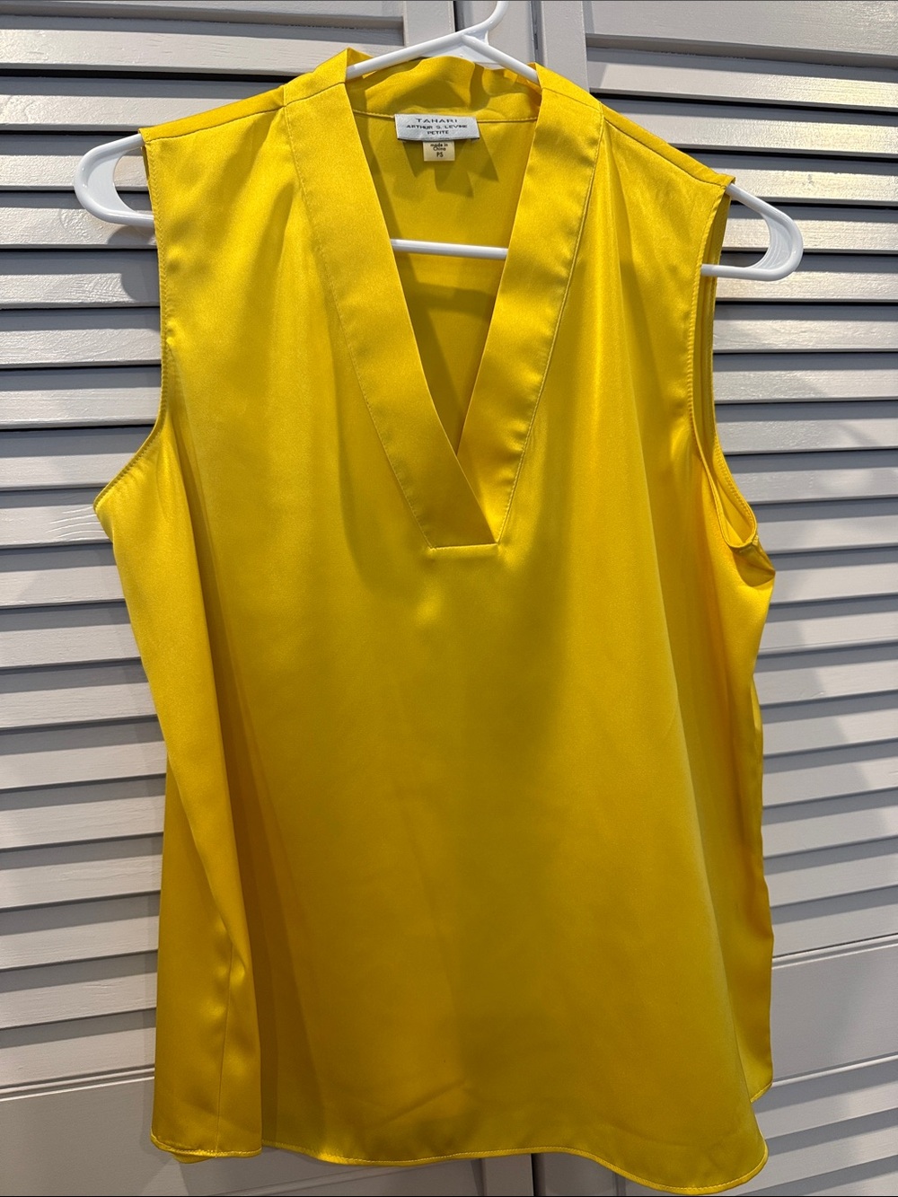 Talbots Sunny Yellow V-Neck Satin Camisole
